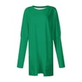 thumbnail image 4 of AherBiu Hauts pour Femmes Tendance à Manches Longues Chemises Fluides d'Automne Coupe Ample Col Ras du Cou Chandail avec Poches, 4 of 4