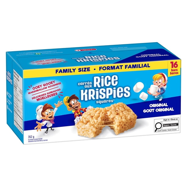 ケロッグKellogg's Rice Krispiesヒンジボックス Kellogg's® Rice Krispies Squares® Bars Original, Family Size 352 g