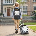 thumbnail image 2 of Gymax Ensemble de Bagages pour Enfant 4 Pcs avec Valise Cabine Rigide 14 Pieds' à Roulettes Pivotantes pour Tout-Petit Noir, 2 of 10
