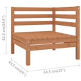 thumbnail image 5 of vidaXL Canapés d'Angle de Jardin 2 Pcs Brun Miel en Pin Massif, 5 of 5