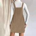 thumbnail image 4 of FcBaudy Camisole Sans Manches Robe Col en V, Robes d'Été pour Femmes, Robes pour Femmes Nouvelle Robe à Bretelles en Velours Côtelé Ample Robe à Bretelles pour Femmes, 4 of 7