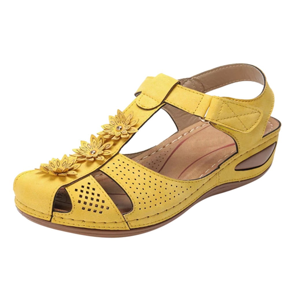 Kcodviy Chaussures Confortables à Semelle Ajourée Chaussures Décontractées pour Femmes Chaussures Décontractées pour Dames Bout Rond à la Cheville Chaussures en Cuir Décontractées pour Femmes Sandales Souples pour Femmes Filles Chaussures Mignonnes pour Femmes Décontractées Chaussures Décontractées pour Femmes