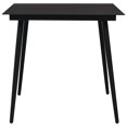 thumbnail image 2 of vidaXL 3 Pièces Ensemble Repas Extérieur en PVC en Rotin Noir, 2 of 5