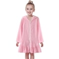 thumbnail image 2 of WEIYLL Robe de Fille Couverture de Bain pour Enfants Fermeture Éclair à Capuche Plage Manches Longues Robe Rose Vêtements 2-3 Ans, 2 of 6