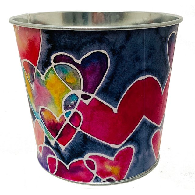Set of 12 Love Dreamer Metal Planter