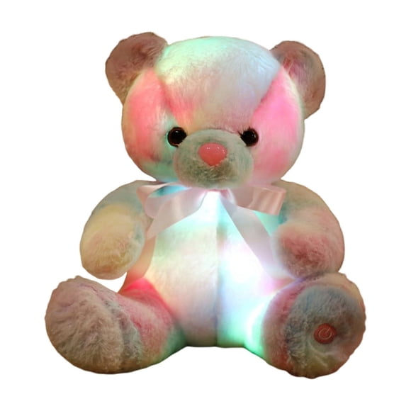Lumières Changeant de Couleur Cadeaux d'Anniversaire pour Filles Ours en Peluche Assis avec Lumières Led Piles Non Incluses pour Enfants Anniversaire Congé