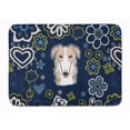 thumbnail image 1 of Carolines Treasures BB5079RUG Blue Flowers Borzoi Machine Washable Memory Foam Mat, 1 of 4