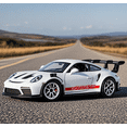 thumbnail image 2 of 1:36 Porsche 911 GT3 RS Modèle de Voiture Mini en Alliage Jouet en Métal Moulé sous Pression de Course Simulation de Sport Collection à Rétrofriction Cadeaux pour Enfants Gris Sans Boîte, 2 of 4