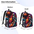 thumbnail image 2 of Easygdp Rock Skull Singer for Durable Canvas Laptop Backpack - Adjustable Shoulder Strap, Large Capacity, Fits 15-17in Laptops, for School, Work, Travel-Medium, 2 of 5
