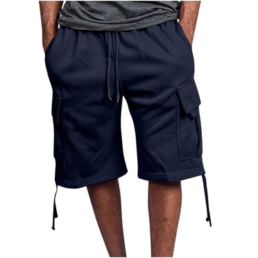 Gspmoly Mens Shorts, Men'S Summer Casual and Comfortable Drawstring Pocket Elastic Waist Shorts Mens Swim Shorts Deals of The Day Navy XL