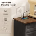 thumbnail image 4 of HOMCOM Buffet Cabinet with Charging Station, 55" Farmhouse Sideboard, Black, 4 of 10