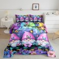 thumbnail image 1 of Christmas Gnome Comforter Set Cartoon Santa Claus King Bedding Set,Rustic Butterfly Down Comforter Rainbow Flowers Quilt Set,Xmas Dwarf Gnome Christmas Decorations, 1 of 6