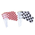 thumbnail image 1 of Drapeaux de Course à Carreaux avec Bâton pour Décoration Couleur Assortie en Polyester Taille Compacte, 1 of 8