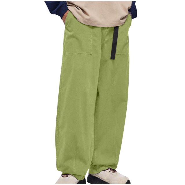 EGNMCR Men's Lightweight Pants, Cargo Pants Men, Linen Pants Men Men Winter Cargo Pants Trousers Multi Pocket Button Elasticated Trousers Cuffed Pants Men Pants
