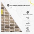 thumbnail image 4 of Outsunny Outdoor Adirondack Chair Rattan Fire Pit Chair with Cushion Grey, 4 of 10