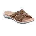 thumbnail image 2 of EGNMCR Pantoufles pour Femmes, Chaussures pour Femmes Couleur Unie Ajourées Plates Sandales à Talons Bas Mode Décontractée Pantoufles, du Jour, 2 of 3