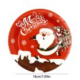 thumbnail image 3 of Santa Claus Themed Disposable Round Paper Plates for Festive Holiday Table Settings, 3 of 6