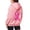 Rose, variante sur Zhanying Chandail à Col Rond pour Femmes Chandail pour Femmes Prévention du Cancer Mensuel Fermeture Éclair Manches Longues Poche Cordon de Serrage Chandail à Capuchon de Sport Décontracté