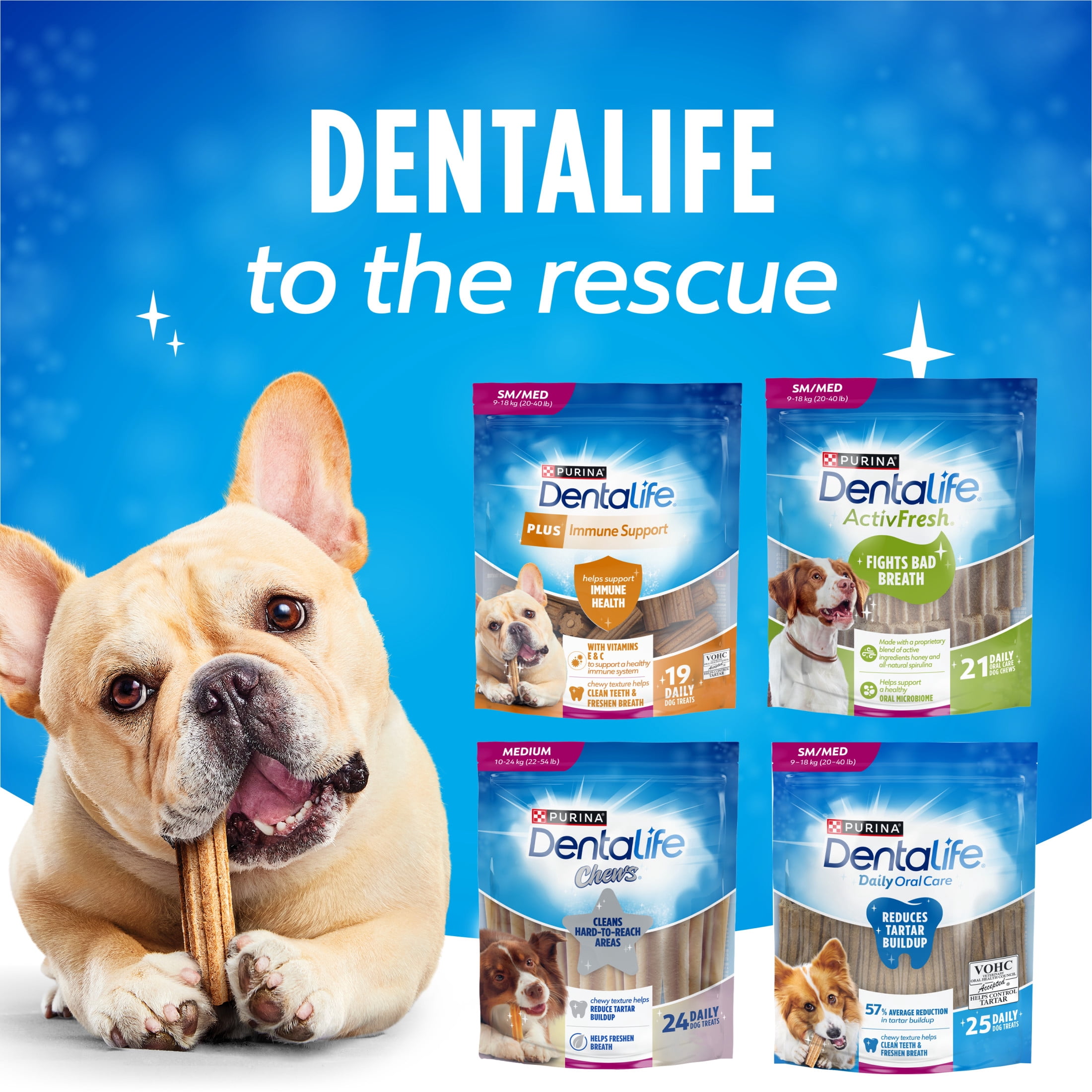 DentaLife Plus Soutien immunitaire Petit/Moyen Gâteries pour Chiens 408 g
