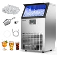 thumbnail image 1 of VEVOR Commercial Ice Maker Machine, 100 lbs/24h with 26 lbs Storage Capacity, Built-in/Freestanding/Under Counter, Stainless Steel Ice Maker with LED Display, 1 of 9