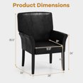 thumbnail image 3 of Costway Chaise Exécutive en Cuir PU pour Invités, Chaise de Réception avec Accoudoirs Latéraux Rembourrée, 3 of 8