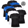 thumbnail image 1 of Blank Activewear Lot de 10 T-Shirts pour Femmes, Tissu de Performance à Séchage Rapide, 1 of 4