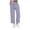 Purple, variant on LOVZFMLL Women's Pants, Casual Solid Elastic Waist Pocket High Waist Strap Home Pants Black, S