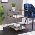 thumbnail image 3 of SEI Furniture Knox Glass Side Table in Metallic Gold, 3 of 5