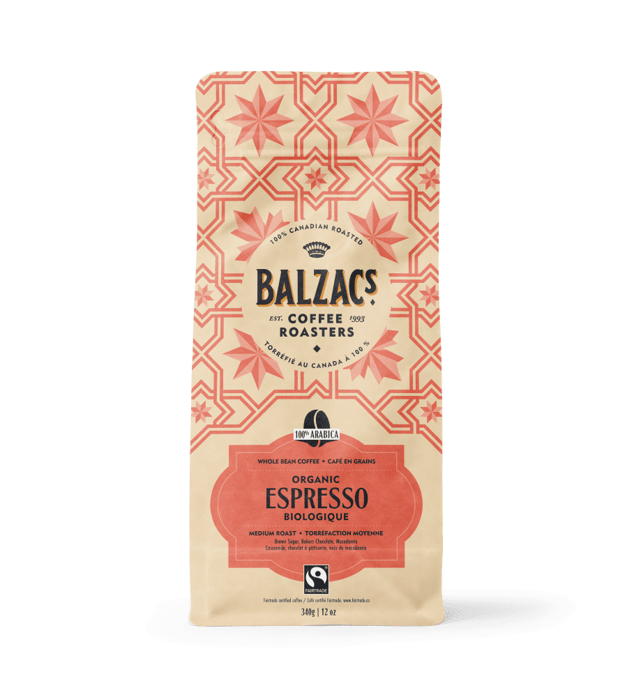 Balzac's Coffee Espresso Blend café en grains entiers biologique et equitable 340g