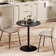 thumbnail image 2 of HOMCOM 27.6" Round Dining Table for 2, Wood Veneer Kitchen Table, Black, 2 of 9