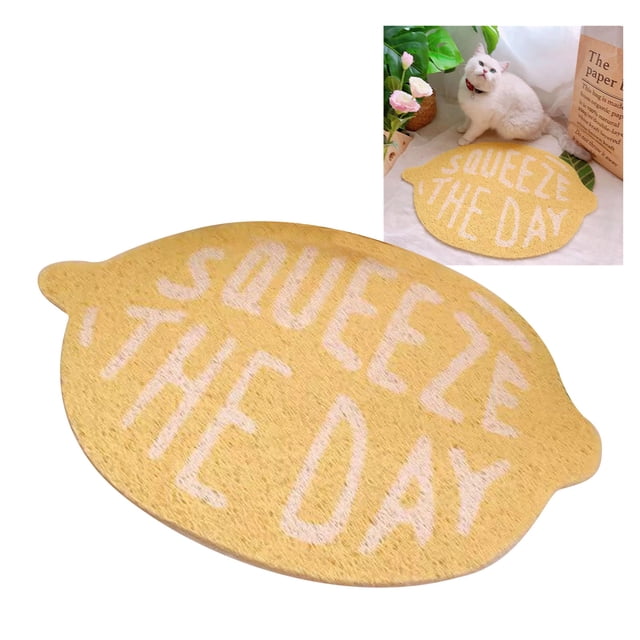 <p>Cat Food Catching Mat, Cat Litter Mat Easy To Clean PVC Skid Resistance Flexible Decorative For Bedroom For Pet</p>