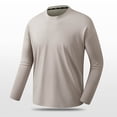 thumbnail image 1 of AherBiu Plus Size Men's Long Sleeve Shirts Crewneck Quick Drying Lightweight Athletic Tees Running Workout Active Pullover Tops, 1 of 7