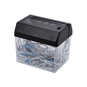Yeacher Compact USB-Powered Mini Déchiqueteuse en papier avec poubelle amovible et ouvre-lettres (batteries non incluses)