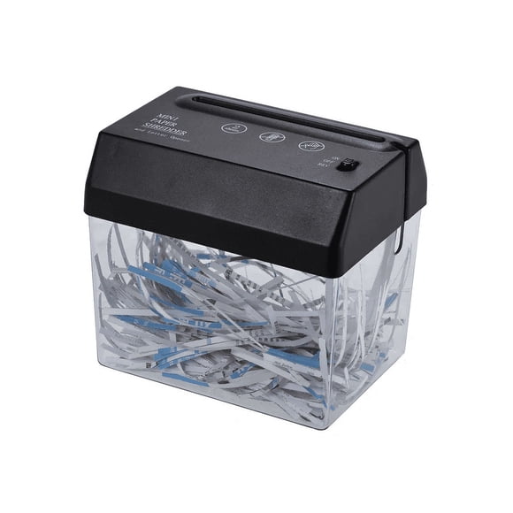 yeacher Compact USB-Powered Mini Paper Shredder with Detachable Waste Bin and Letter Opener (Batteries Not Included)