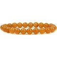 thumbnail image 1 of Bracelet Extensible Unisexe en Perles Rondes de 8 mm en Aventurine Orange Naturelle, 1 of 3