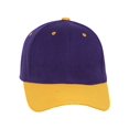thumbnail image 2 of Two-Tone  Adjustable Baseball Cap, Purple/Yellow, 2 of 2