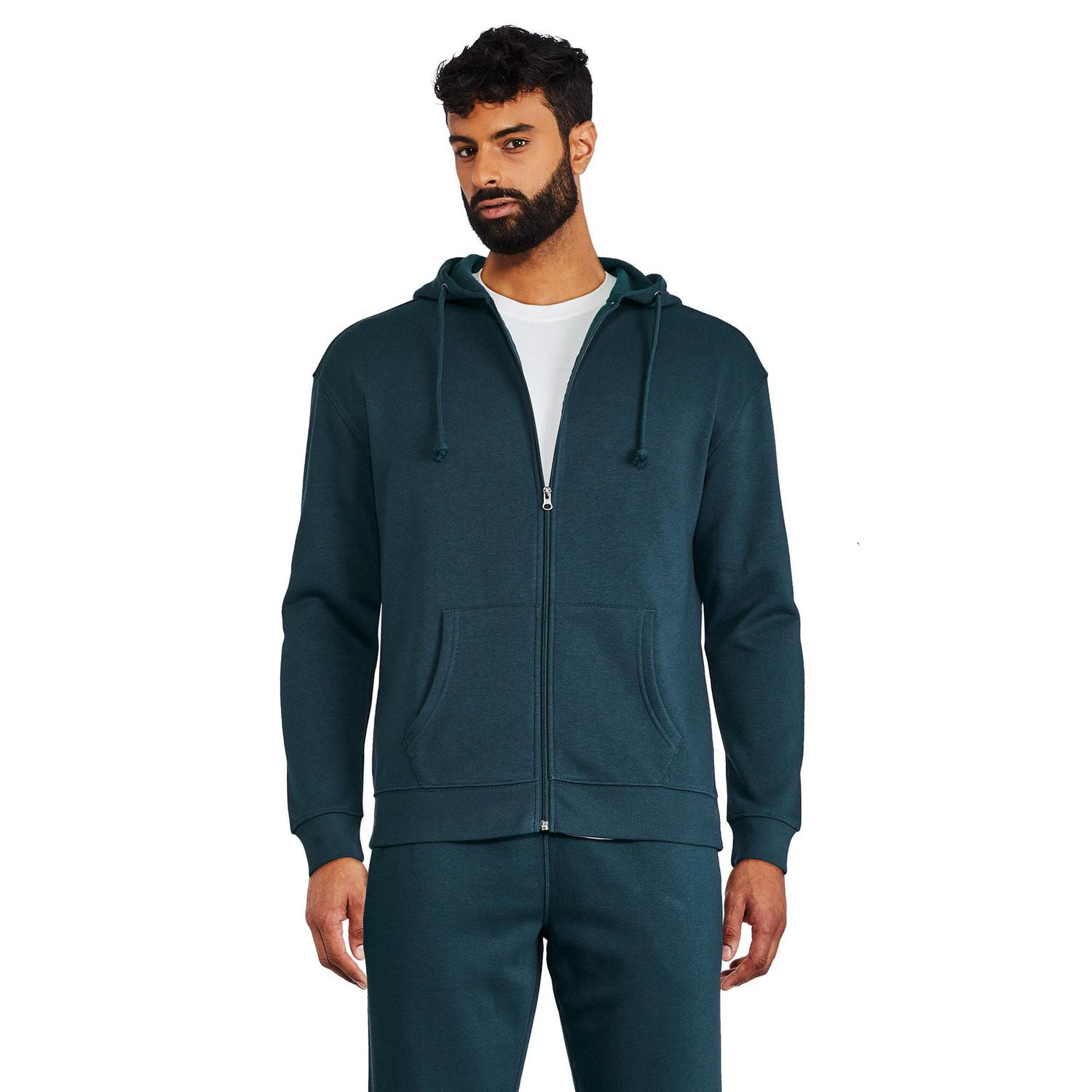 Haut à capuchon zippé sur la longueur George pour hommes