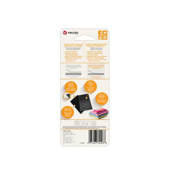 VELCRO® BRAND Doux et Mince Fermeture adhésives 6" x 4"