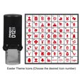 thumbnail image 3 of Printtoo Personalized Easter Theme Icons Round Rubber Stamp Self Inking Stamper 12 mm-Red, 3 of 7