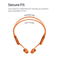 thumbnail image 4 of New Shokz OpenRun Pro 2 - Open-Ear, Bone Conduction Sport Headphones - Sweat Resistant, Workout Headphones with 30ft Bluetooth - Secure, Comfortable Fit - Deep Bass and Smart Mic - SHOKZ App (Orange), 4 of 8