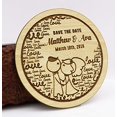 thumbnail image 1 of Personalized Engraved Wooden Magnet Custom Gift 50 Rustic Wedding Save the Date Wooden Magnet, 1 of 2