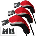 thumbnail image 1 of A99 Golf H03 Wood Driver Head Covers Red/Black Headcovers Interchangeable No. Tags 3pcs/Set, 1 of 3