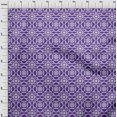 thumbnail image 4 of oneOone Velvet Violet Fabric Asian Block Floral Craft Projects Decor Fabric Printed By The Yard 58 Inch Wide, 4 of 4