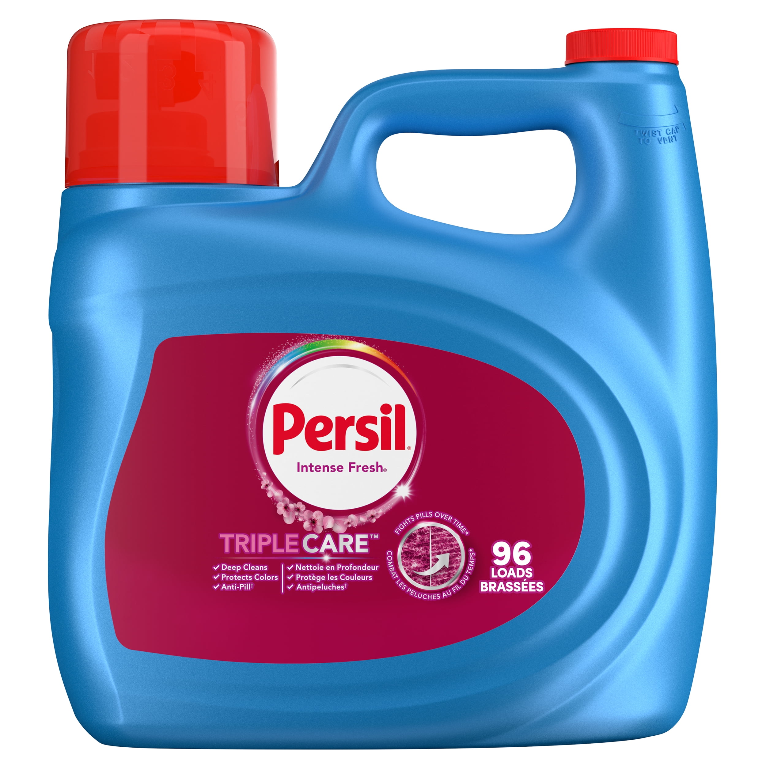 Détergent à lessive liquide Persil TripleCareMC Nettoyage en profondeur Fraîcheur intense 3,72 L, 96 brassées