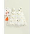thumbnail image 2 of Xingqing Robe d'Été Adorable pour Bébés Filles, Douce, à Bretelles, Sans Manches, à Fleurs Imprimées, en Dentelle, Tutu, Robe Soleil, 2 of 7