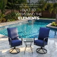 thumbnail image 5 of Four Seasons Courtyard Brookfield Ensemble de Conversation pour Patio de 3 Pcs à Assise Profonde, Bleu Marine, 5 of 5