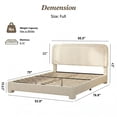 thumbnail image 2 of Hcore Boucle Bed Frame Full Size,Modern Beige Bed Frame with Adjustable Headboard, Soft Rounded Corners,No Box Spring Required,Easy Assembly, 2 of 6