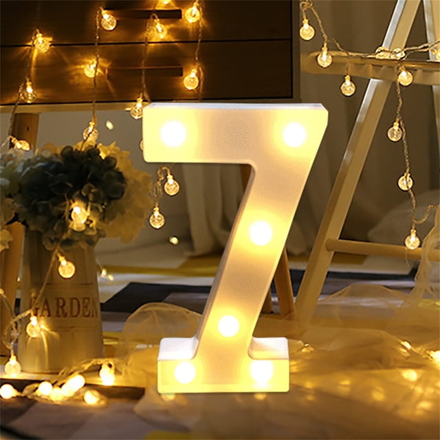 Vaidha Remote Control Alphabet Letter Lights LED Light Up White Plastic Letters Standin