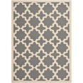 thumbnail image 1 of Safavieh Courtyard Polypropylene Large Rectangle Rug CY6913-246-9 in Anthracite and Beige, 1 of 4
