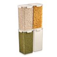 thumbnail image 1 of Sorbus Ensemble de 4 Grands Contenants Carrés Hermétiques pour Aliments – Garde-Manger Empilable Transparent, 1 of 8